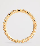 Suzanne Kalan yellow gold and diamond tech ring jackets size 8.5 (British brand)