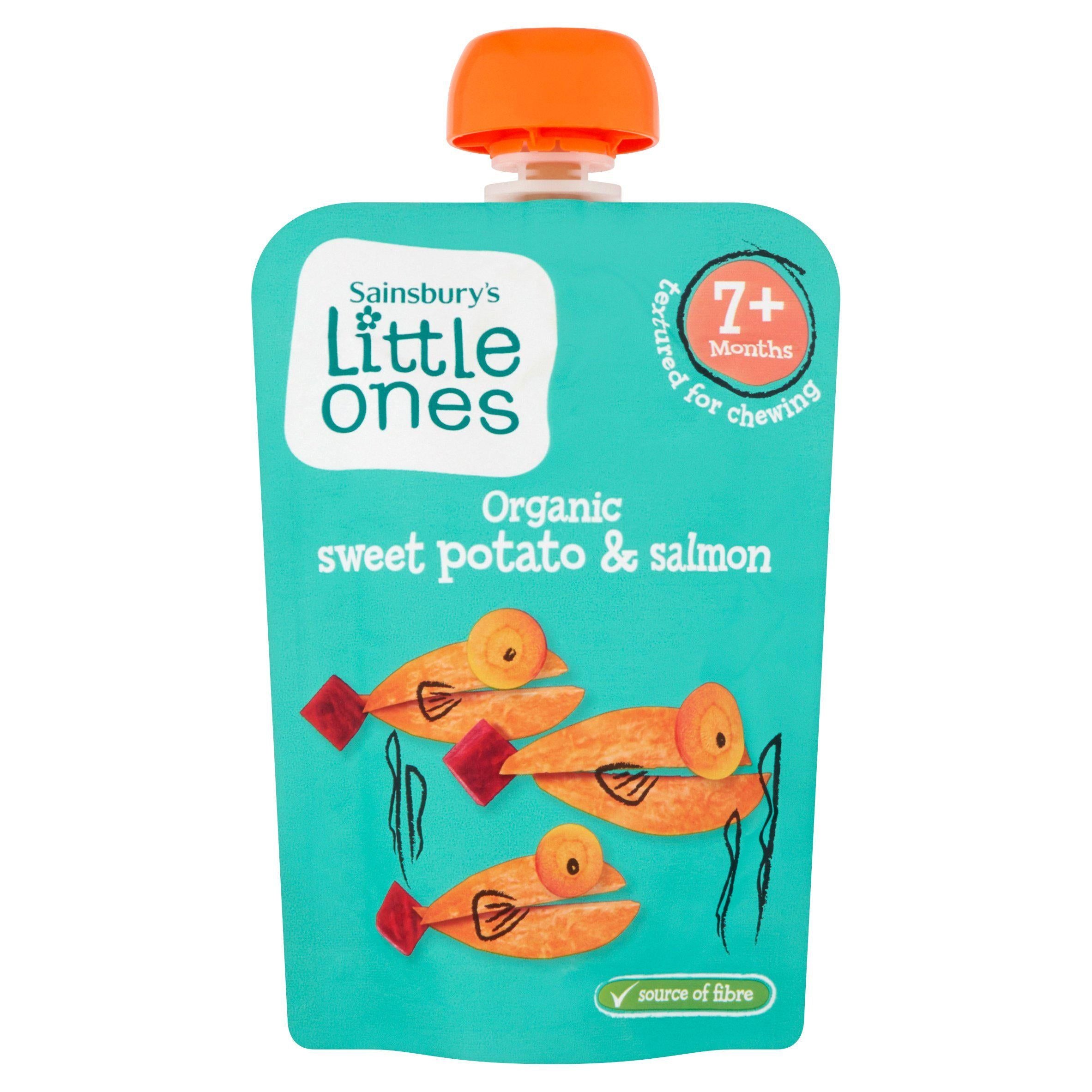 Lo Org Sweet Potato & Salmon 130g baby meals Sainsburys   