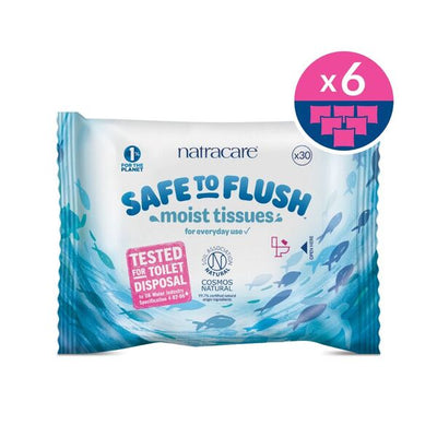 Superdrug Natracare Safe to Flush Moist Tissues 6 Packets- Buy online at McGrocer