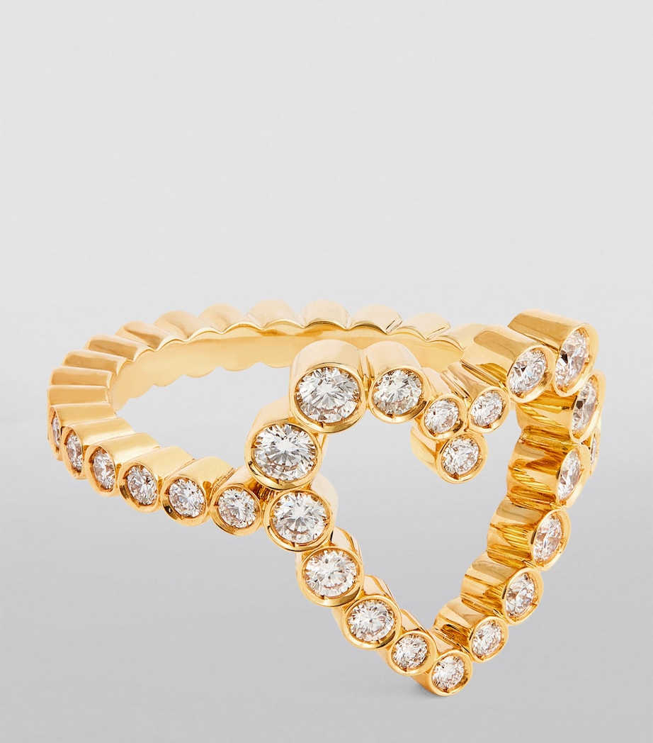 Sophie Bille Brahe yellow gold diamond heart ring - British product