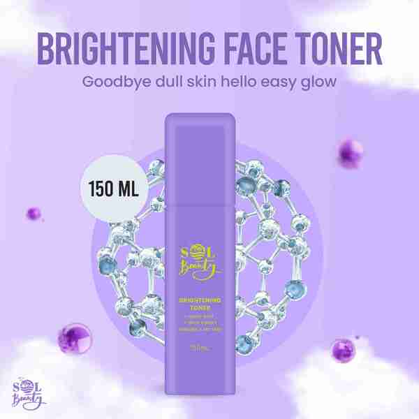 Sol Beauty brightening toner with lactic acid hyaluronic acid 150ml - British product