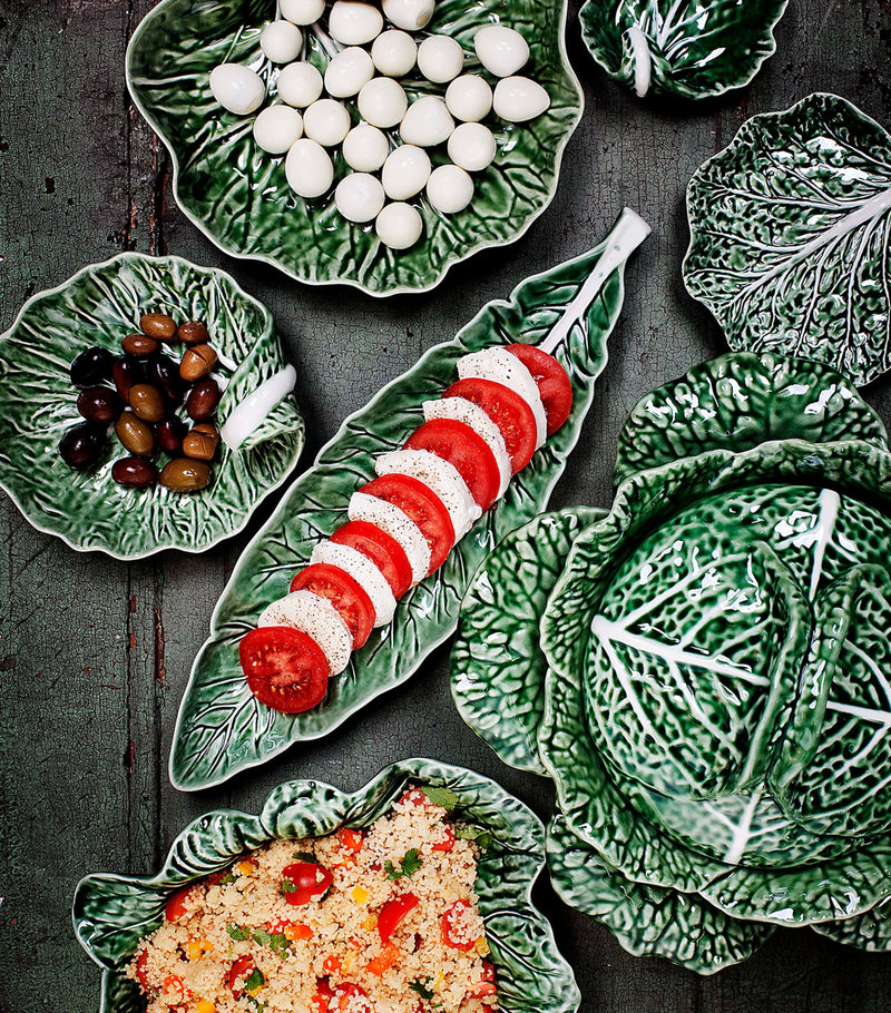 Bordallo Pinheiro cabbage platter with bowl 28cm - British product