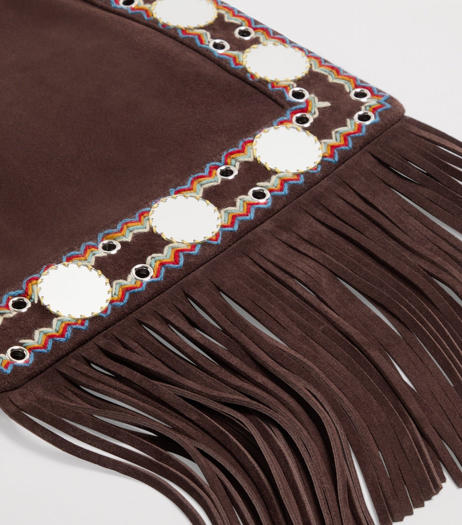 Valentino Garavani medium suede Nellcôte cross-body bag, imported from the UK