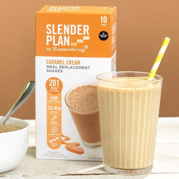 Superdrug Slenderplan Meal Replacement Shake Caramel x10