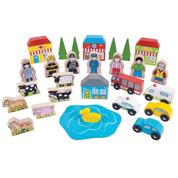 Bigjigs Rail Trackside Accessory Set GOODS Superdrug   