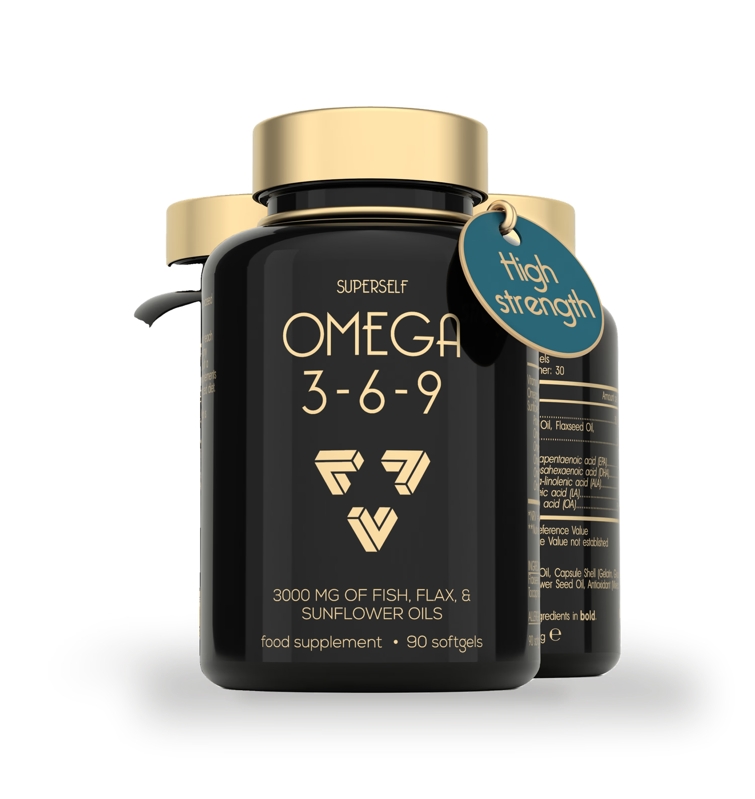 SuperSelf omega supplement 3000mg 90 softgels, UK version