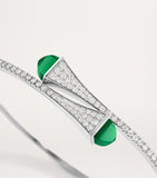 Marli New York Cleo slip-on bracelet white gold diamond agate (British brand)