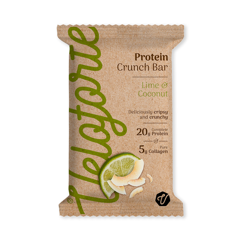 Veloforte protein bar Lime & Coconut 68g, imported from the UK