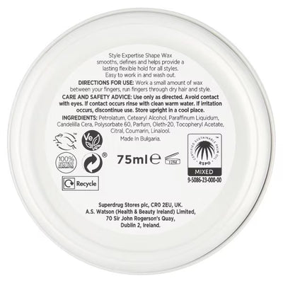 Superdrug Superdrug Style Expertise Hair Wax 75 مل - اشترِ عبر الإنترنت من McGrocer