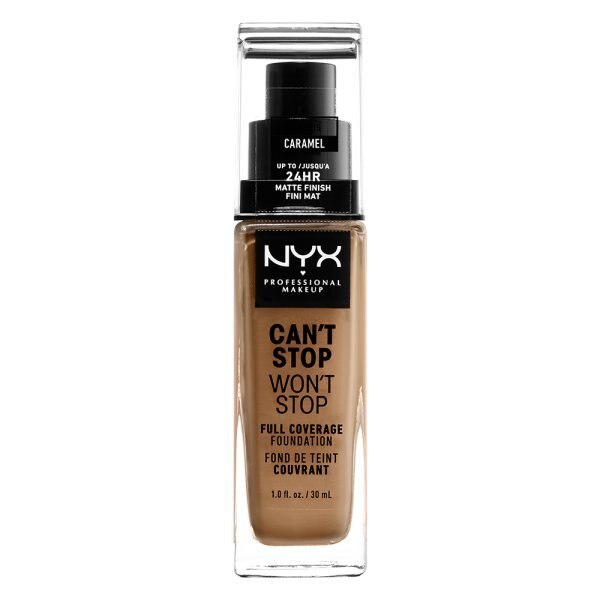 NYX Professional Makeup Cant Stop Foundation Porcelain GOODS Superdrug CARAMEL  