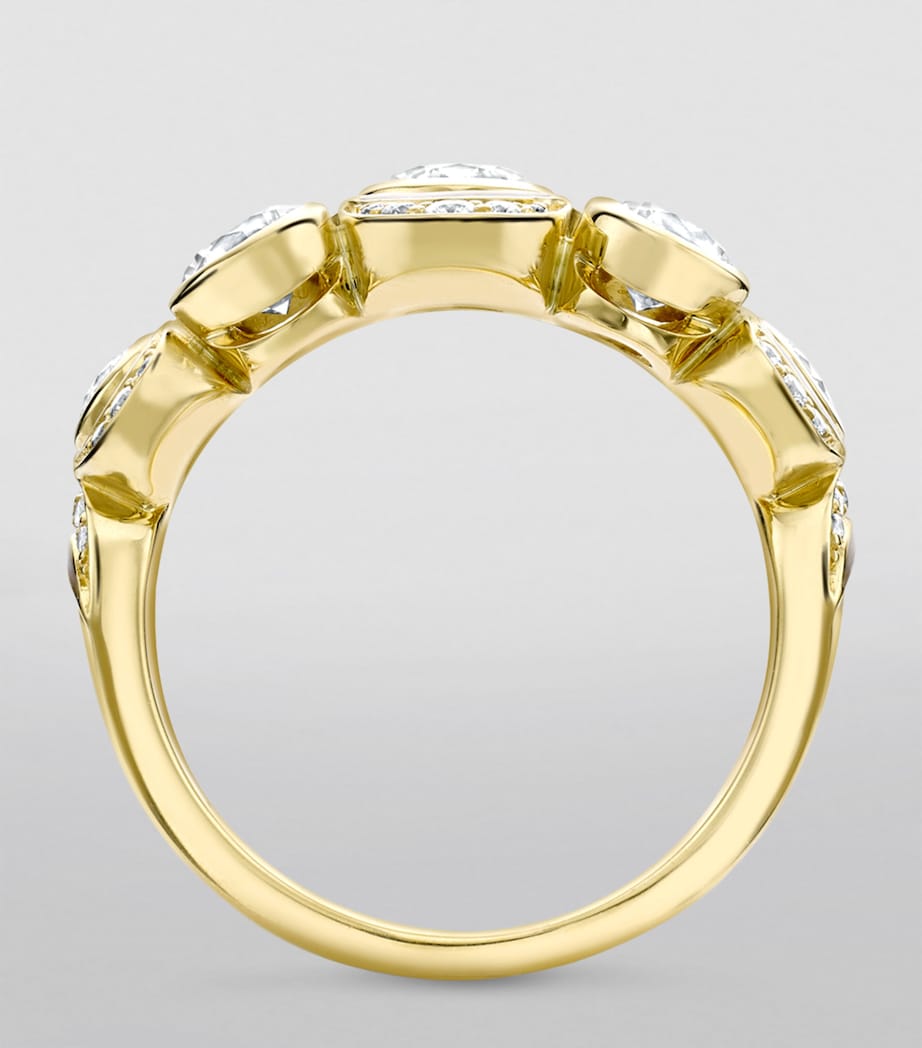 Boodles Over the Moon diamond ring in yellow gold (British brand)
