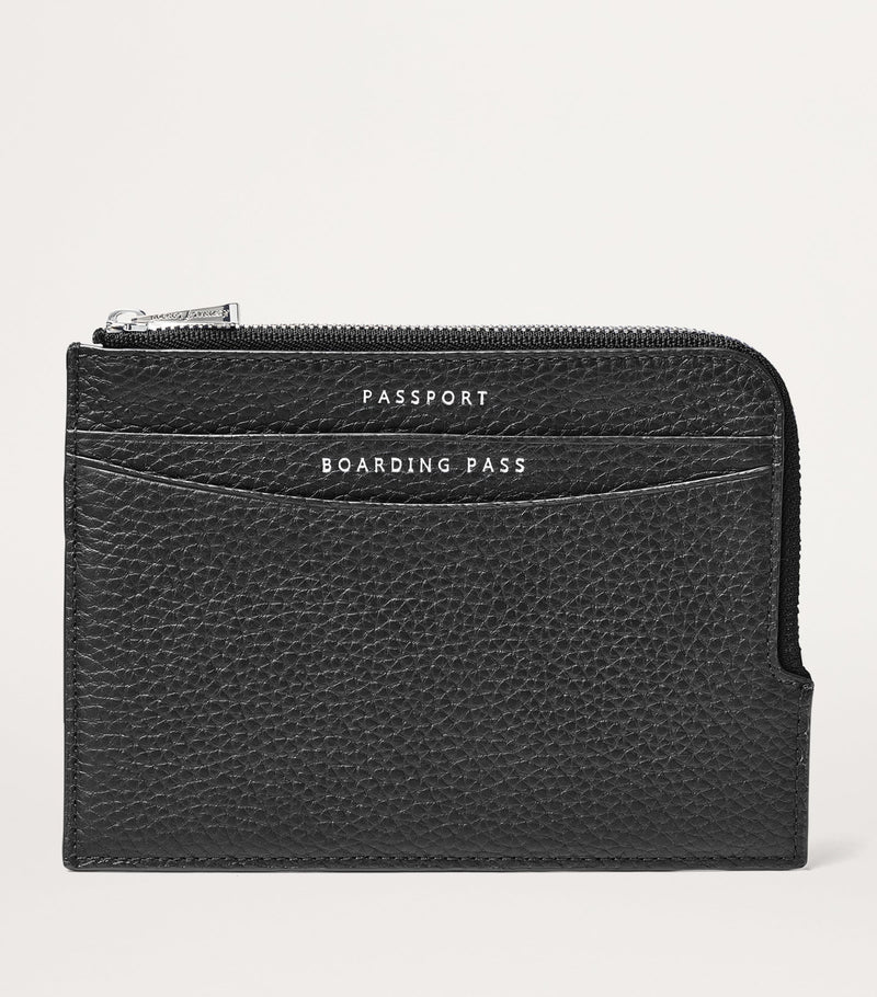 Aspinal of London leather zipped travel wallet - British product