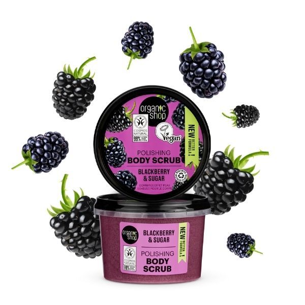 Organic Shop polishing body scrub blackberry 250ml, UK version