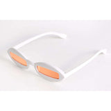 SVNX retro sunglasses white frame orange lenses - British product