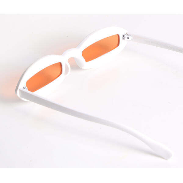 SVNX retro sunglasses white frame orange lenses - British product