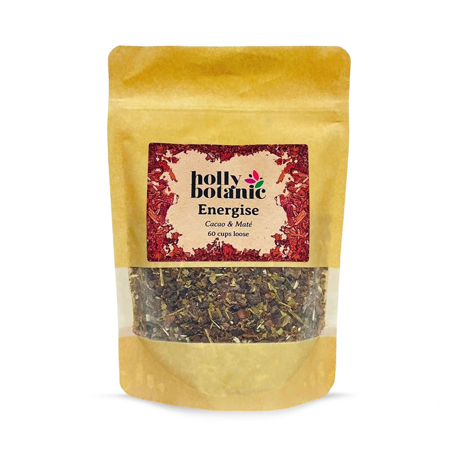 Holly Botanic Energise Tisane cacao maté 60 cups (British brand)