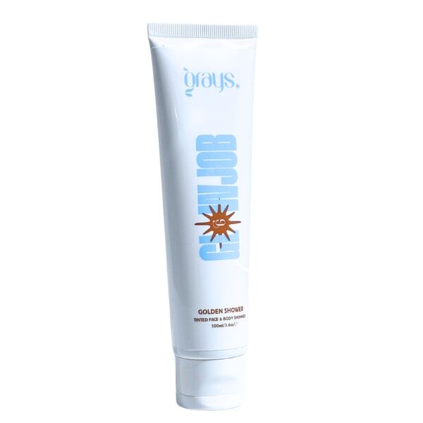 Glowjob Golden Shower tinted face and body shimmer (British brand)