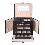 Livingandhome multi tier faux leather jewellery storage box 26.5cm, UK version