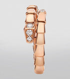 Bvlgari Serpenti Viper Ring aus Roségold mit Diamanten 18 Karat (Britische Marke)