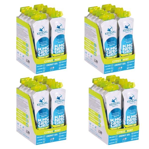 KMC NRG energy gels citrus mint flavor bundle 48x70g, imported from the UK