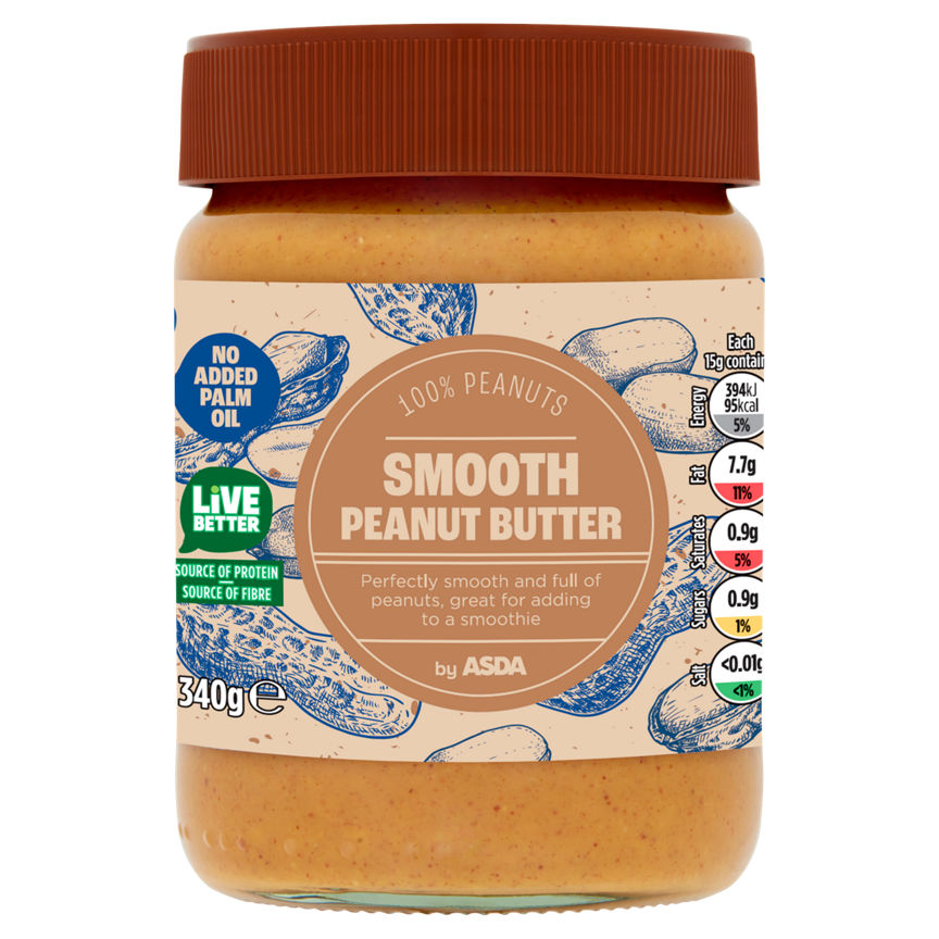 ASDA Smooth Peanut Butter 340g