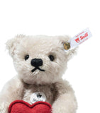 Steiff teddy bear with heart 13cm (British brand)