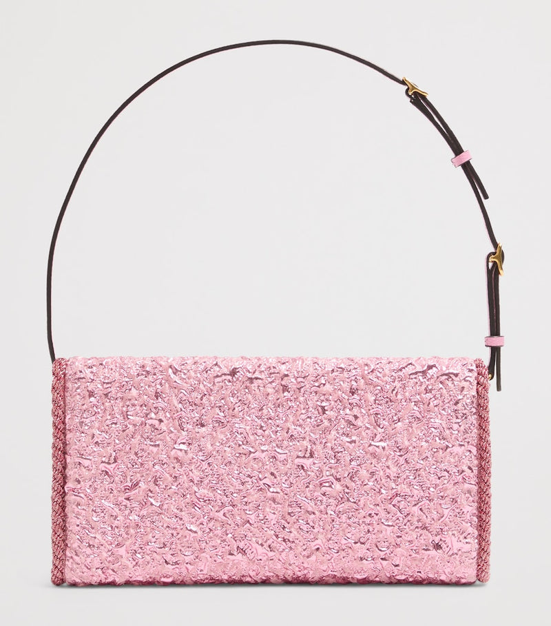 Valentino Garavani Metallic Vain soft shoulder bag, imported from the UK