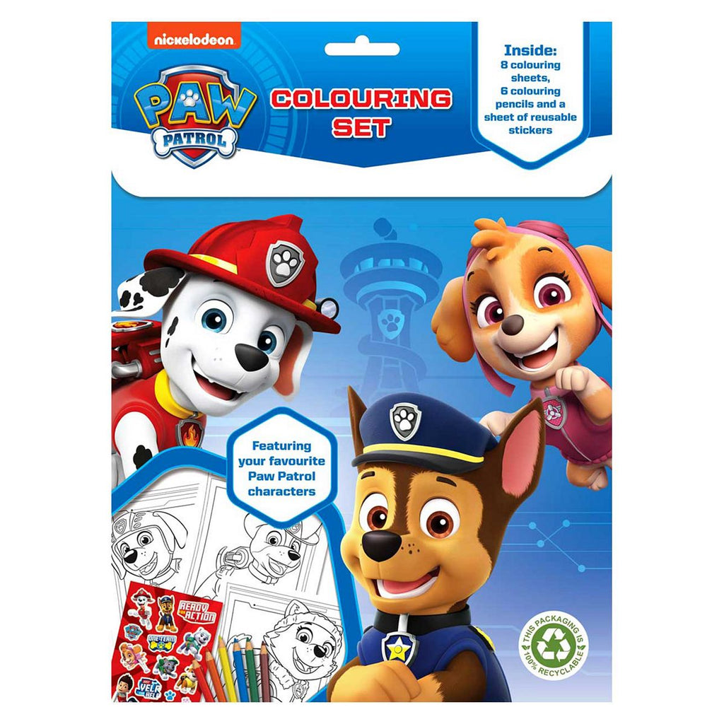 Paw Patrol Colouring Set