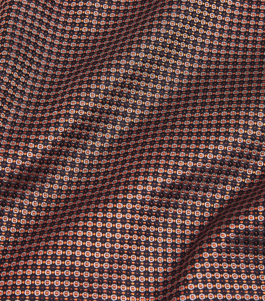 Harrods silk jacquard pocket square 32cm, imported from the UK