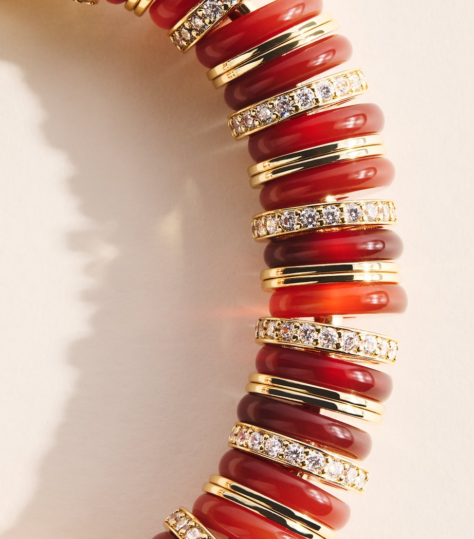 Eddie Borgo Lenox bracelet amber carnelian gold-plated, imported from the UK