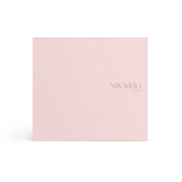 Silk Addict mulberry silk gift set pale pink - British product