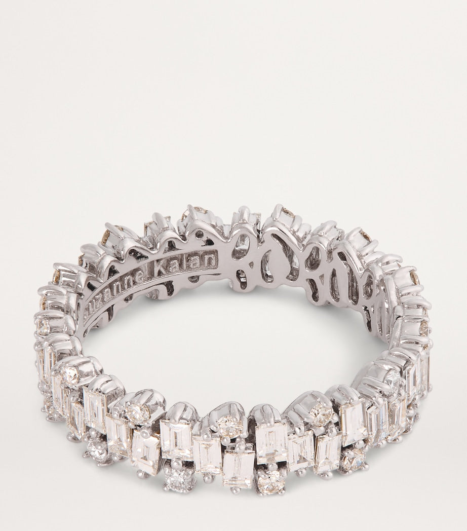 Suzanne Kalan white gold diamond eternity ring - British product