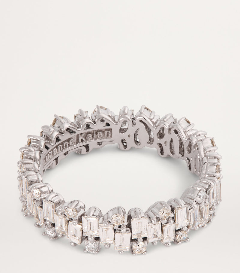 Suzanne Kalan white gold diamond eternity ring - British product