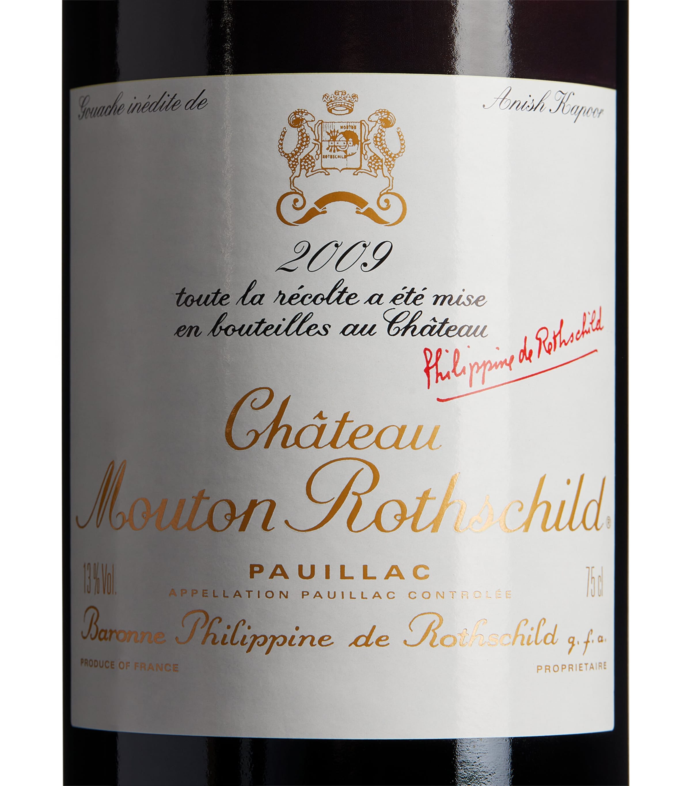 Château Mouton Rothschild 2009 Pauillac red wine 75cl - British product