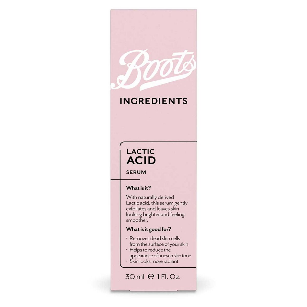 Boots Ingredients Lactic Acid Serum 30ml GOODS Boots   