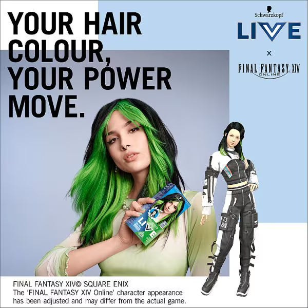 Schwarzkopf LIVE Ultra Bright Vivid Green 024 hair dye (British brand)