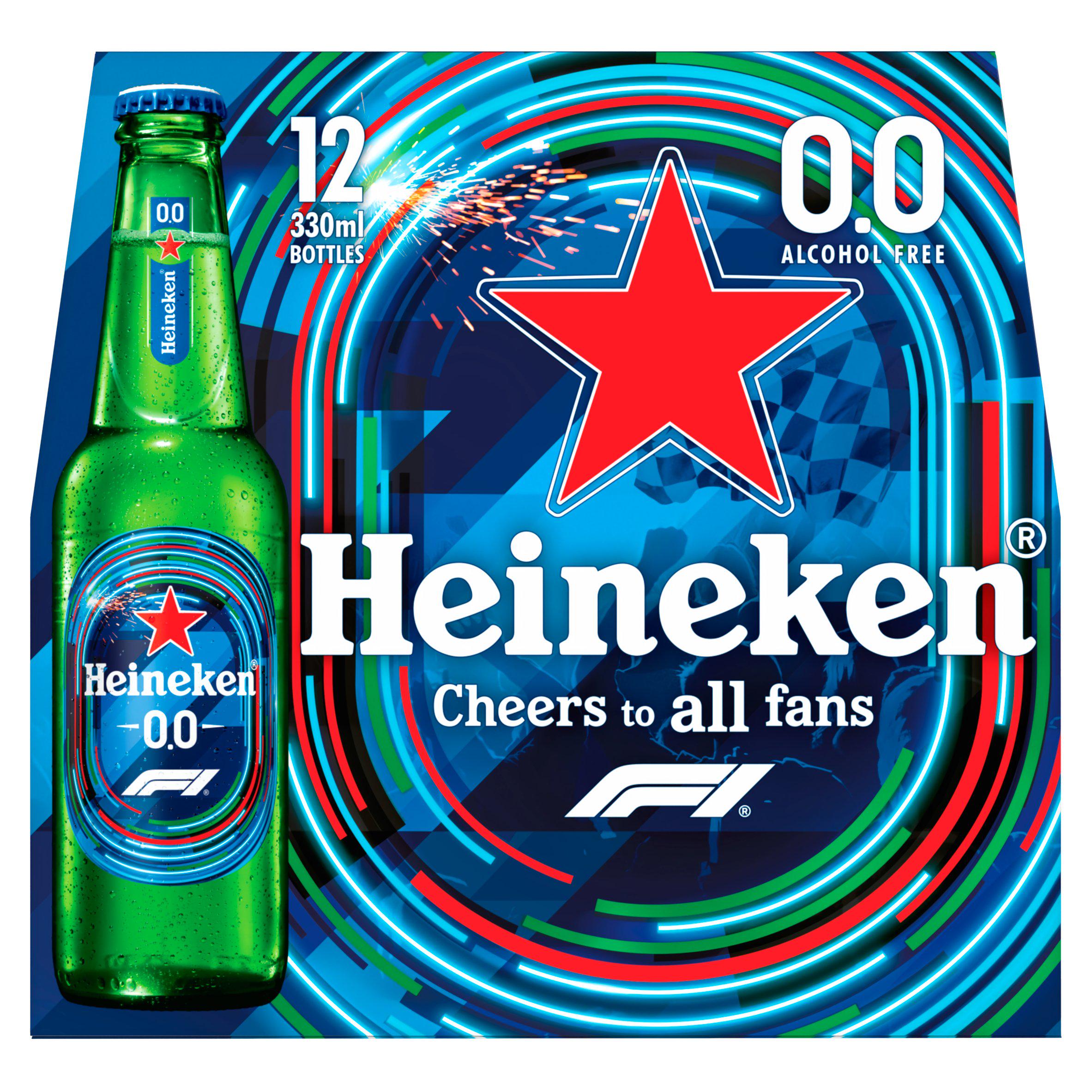 Heineken 0.0 Alcohol Free Lager Beer 12x330ml All beer Sainsburys   