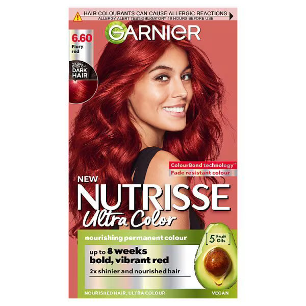 Garnier Nutrisse Ultra Color red hair dye 21g, UK version