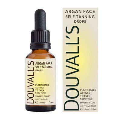Superdrug Douvalls Argan Self Tan Face Drops Light-Medium Self Tan 30ml- Buy online at McGrocer
