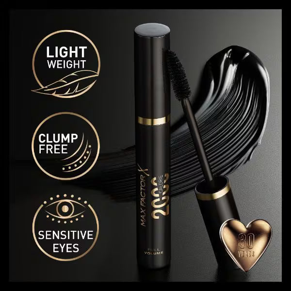 Max Factor 2000 Calorie Mascara Black makeup tube (British brand)