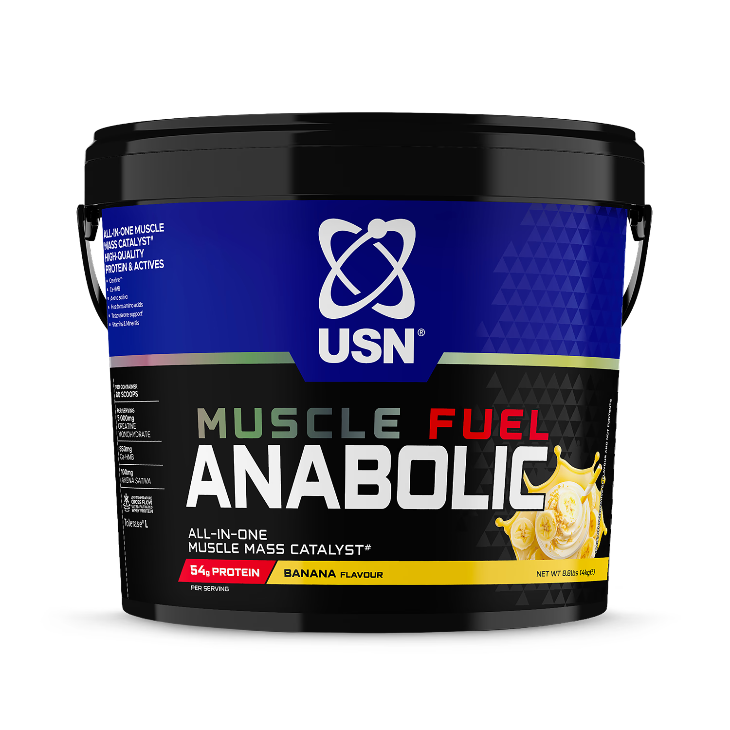 USN Muscle Fuel Anabolic banana protein powder 4kg - British product