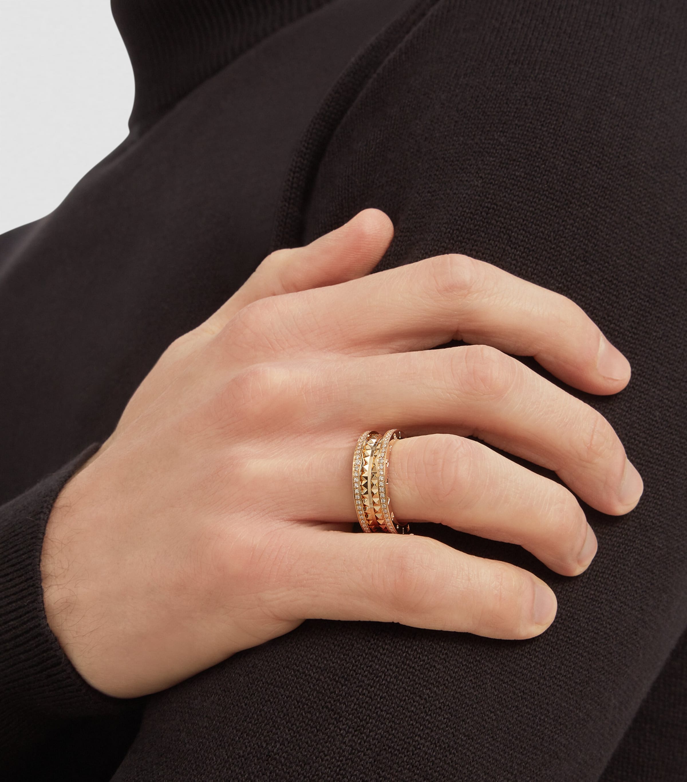 Bvlgari B.zero1 Rock Two-Band Ring 18kt yellow gold - British product