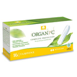 Tampons en coton biologique Organyc, format régulier, boîte de 16, importés du Royaume-Uni