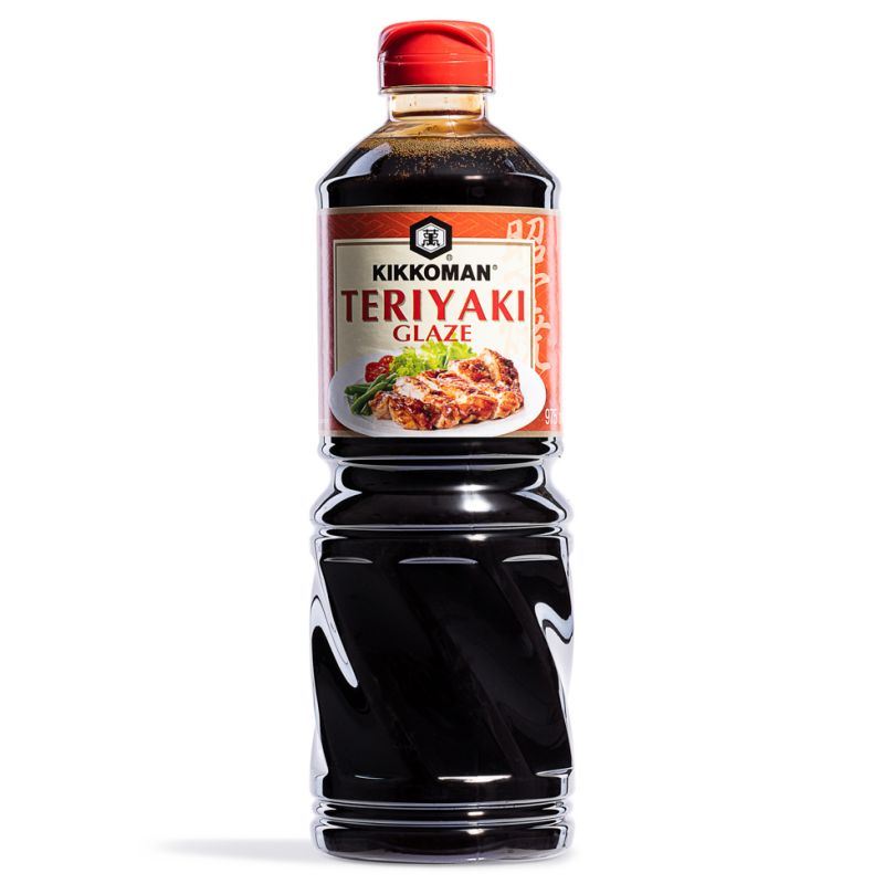 Kikkoman teriyaki glaze 1L bottle, imported from the UK