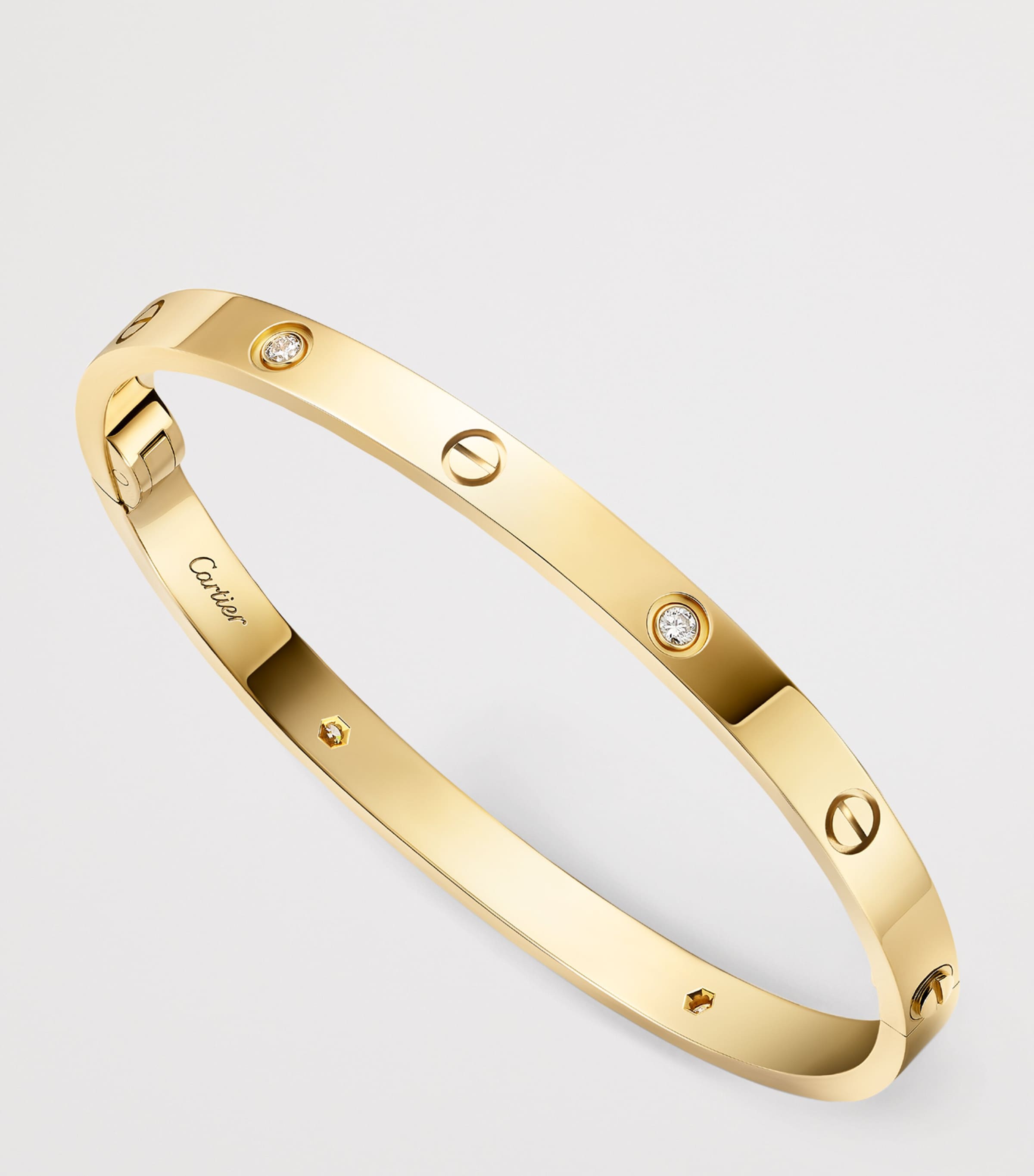 Cartier medium yellow gold and diamond LOVE bracelet, imported from the UK