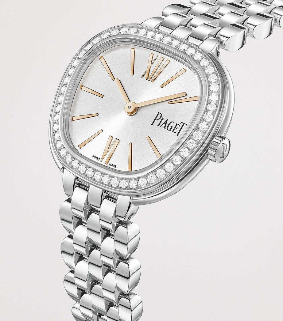 Piaget Sixtie watch 29mm stainless steel diamond bezel (British brand)