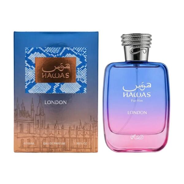 Rasasi Hawas London unisex EDP 100ml, imported from the UK