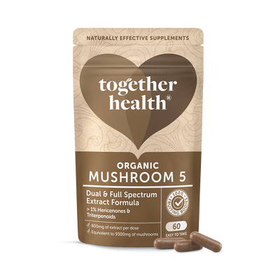 Holland & Barrett Together Health Organic Mushroom 5 Supplement 60 Capsules- Buy online at McGrocer