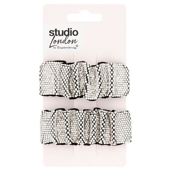 Studio London Diamante Large Clips 2pk GOODS Superdrug   