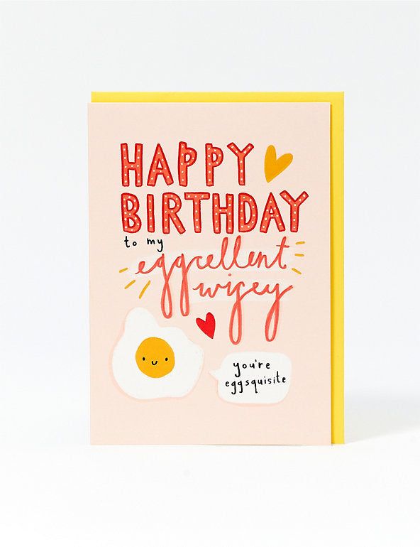 Egg-cellent Wife Birthday Card